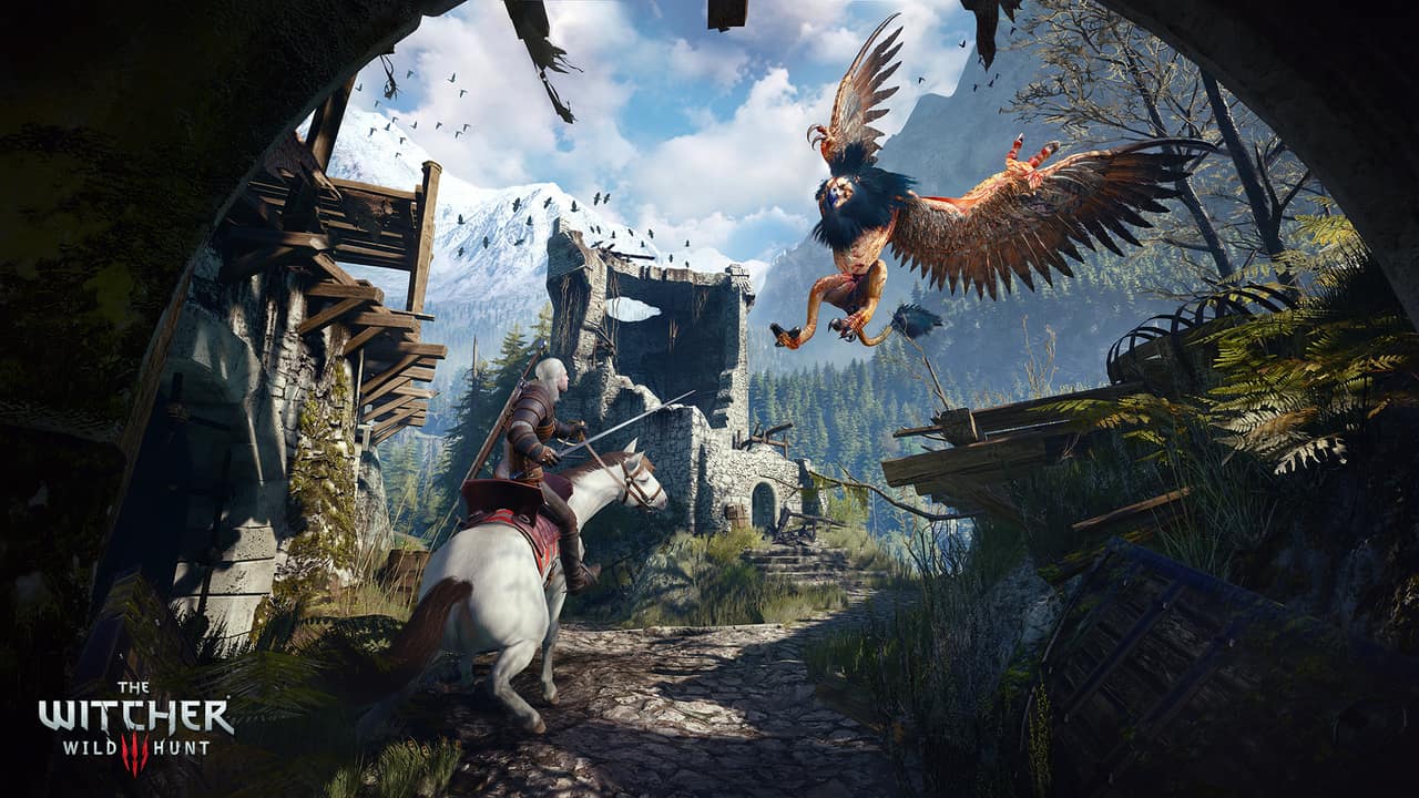 The griffin above a ruined White Orchard bridge